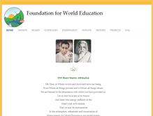 Tablet Screenshot of foundationforworldeducation.org